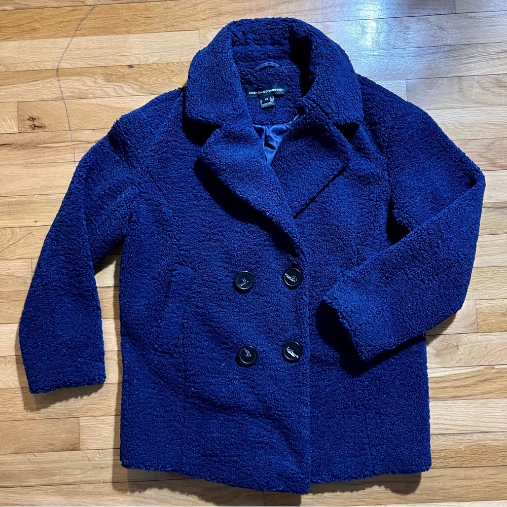 French Connection women Coat, Navy Size XS